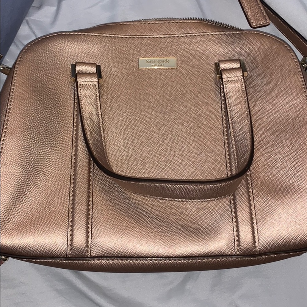 Kate Spade pink metallic purse